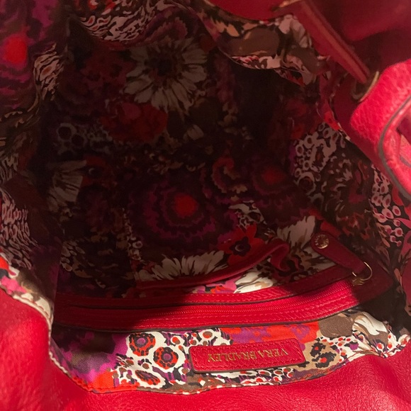 Quilted Amy Red Leather Backpack